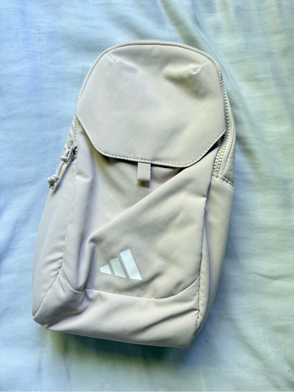 Adidas Light Gray Men’s Sling Bag with Logo